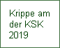Krippe am
der KSK
2019